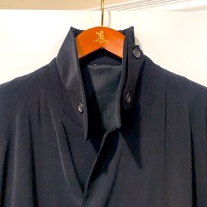 Japardine men lightweight full length black coat